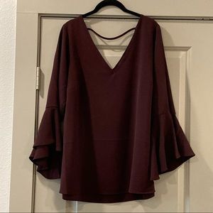 City chic blouse with bell sleeves